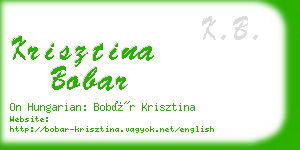 krisztina bobar business card